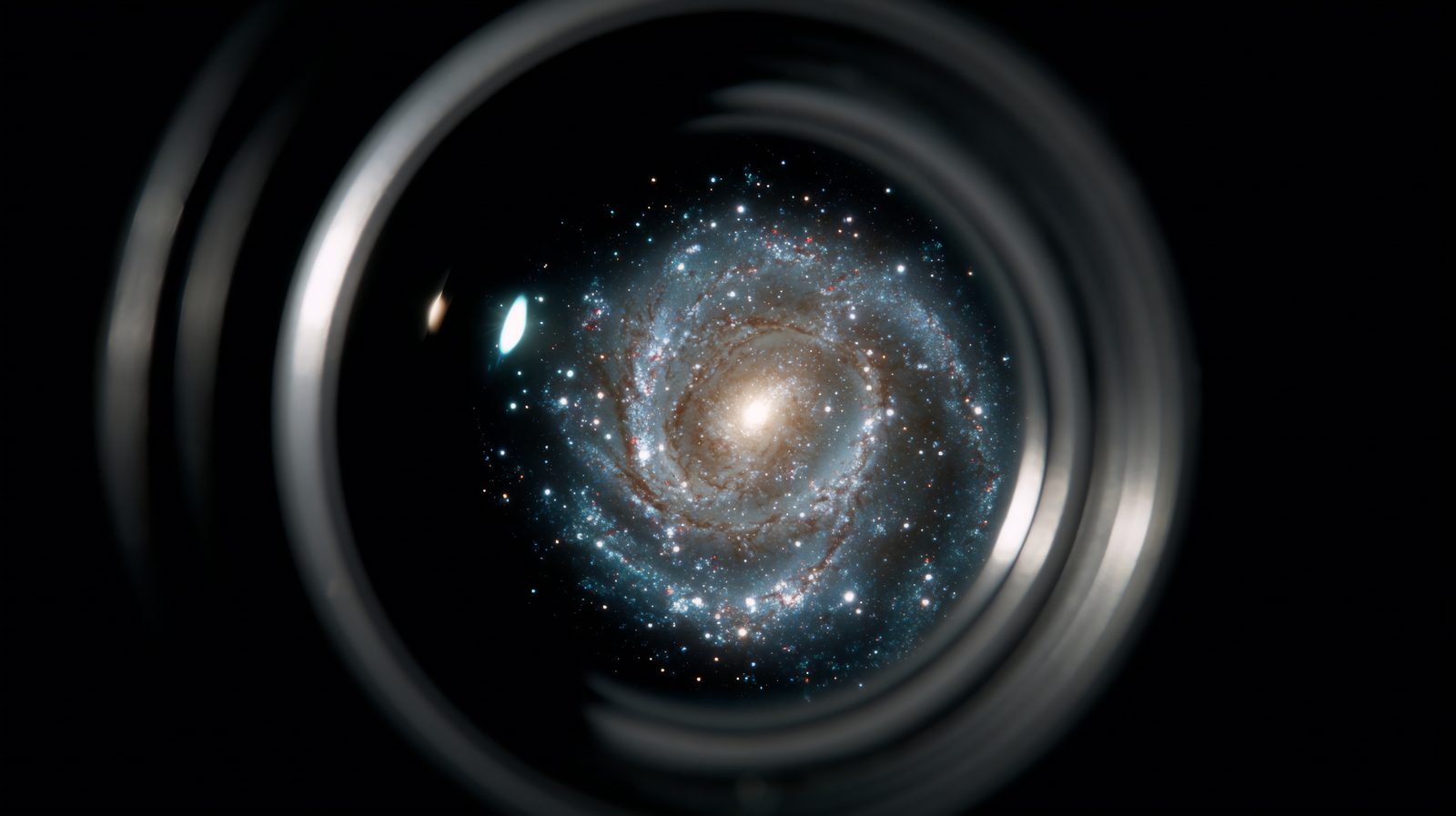 Vue de l'espace à travers un hublot