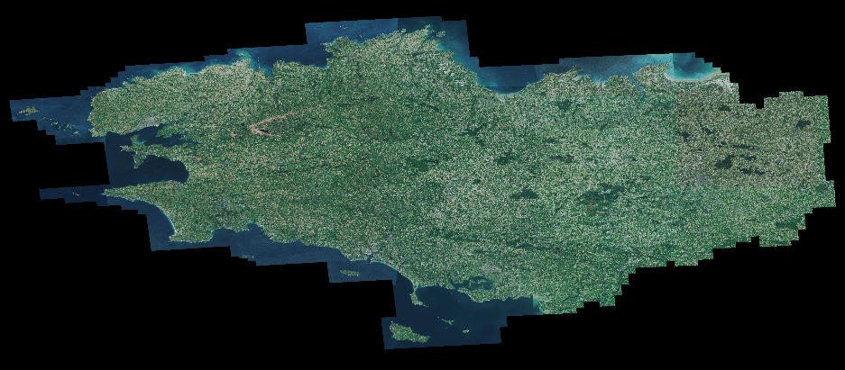 carte-bretagne Bretagne par satellite