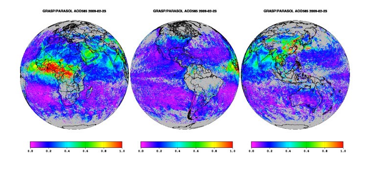 Aerosols Aérosols vus depuis l'Espace